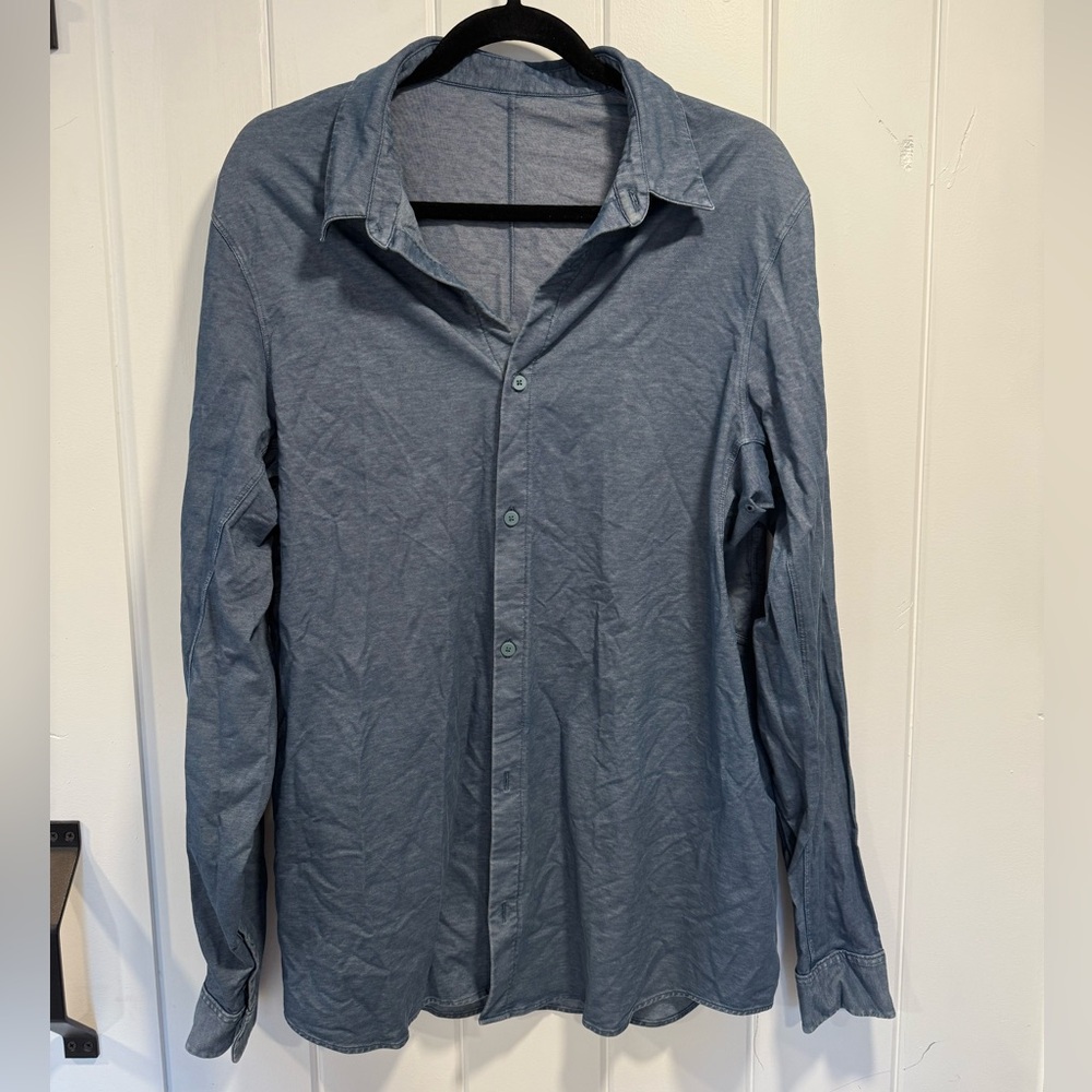 lululemon athletica Casual Blue Button Down Shirt